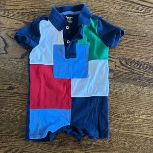 Ralph Lauren Multicolor Polo Romper